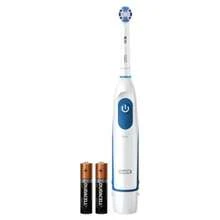 OralB Pro 100 Precision Clean Battery Powered Electric Toothbrush Blue And White - 如圖 - 查看 4