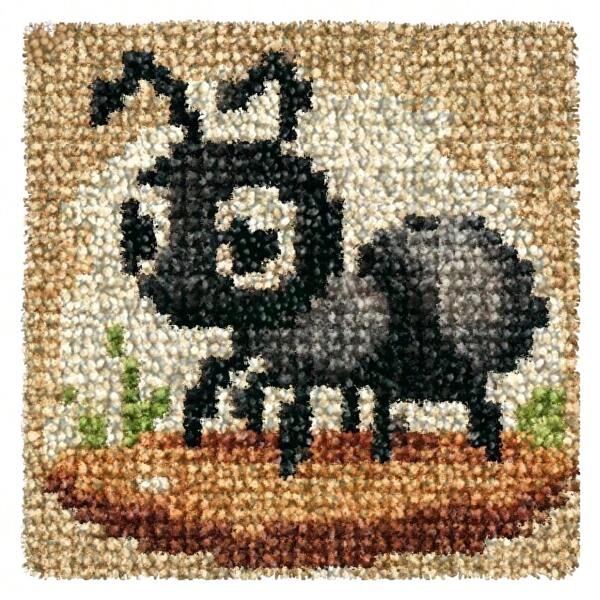 1 Set 40x40cm/15. 7x15. 7in DIY Cross Stitch Kit, Unframed, Cute Wolf, Printed, Including Pattern Fabric And Thread, For Home Decor, Living Room, Entryway, Bedroom, With Beautiful Art Piece