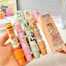 1 Piece Of Cartoon Capybara Press Eraser, Student Correction Tool, Children's Non-Leaving Eraser, School Office Supplies, Gift, Creative Stationery, School Supplies, Back To School