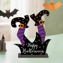 1 pièce de jambes de clown classiques amusantes, panneau Joyeux Halloween, centre de table, effrayant à faire peur, décoration de maison hantée de pirate, convient pour vitrine, décoration de table de fête, cadeau de surprise d'Halloween