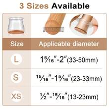 8/16pcs Chair Leg Protectors - Thick TPE Rubber, Transparent Stool Covers For Noise Reduction & Floor Protection, Upgraded Rubber Chair Leg Caps With Felt,Durable Furniture Feet Pads For Tables, Sofas & Coffee Tables(Round)