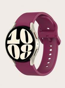 1pc Unisex Plain Quick Release Silicone Smartwatch Strap Compatible With Samsung Watch 7/6/5/4, Compatible With 40mm/42mm/43mm/44mm/45mm/46mm/47mm