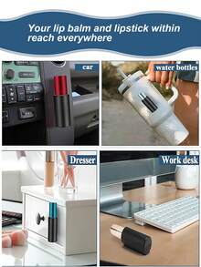1 件直立汽车唇膏架，闪亮绝缘唇膏架，女士汽车内饰水钻配件，适合大多数车辆 - 均碼 - 查看 10