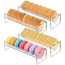 Étagère en acrylique pour craquelins, plateau rectangulaire, présentoir transparent pour macarons et gâteaux, vitrine ronde et carrée pour aliments avec protection UV - Transparent - Voir 5