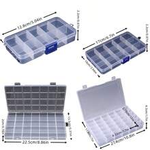 1 pieza Caja de almacenamiento de plástico transparente con tapa con cerradura - Organizador portátil transparente con cerradura segura para cosméticos, joyas, cuentas, manualidades y herramientas pequeñas, ideal para estuche de maquillaje de viaje, bandeja de tocador, almacenamiento de sala de manualidades y taller, contenedor de papelería para el aula y la oficina, organizador de equipos de pesca, regalo y organizador festivo para Navidad y decoración estacional (estilos de color aleatorios)