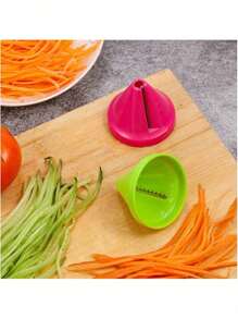 1 件多功能旋转蔬菜切片机，创意螺旋切刀，土豆切丝器胡萝卜切片机，可调节刀片，旋转设计，防滑底座，蔬菜水果切片机工具用于沙拉卷，黄瓜和胡萝卜螺旋切片，非常适合优雅的餐饮展示，适用于餐厅和家庭使用（随机颜色）