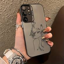 アートクリエイティブフラワーガールパターン電話ケース Galaxy A13/A14/A15/A20/A21s/A22/A23/A24/A25/A30/A30s/A31/A32/A33/A34/A35/A50/A52/A53/A54/A55/A70/A71/A72/A03/A04e/A05s/A10s/A11/A12/S10+/S20Ultra/S21FE/S22/S23/S24/S24Plus/M10s/M12/Note 20 Ultra に適しています。落下防止耐久性と美しさ - 混合色 - チェックする 2