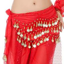 1 pièce Chaîne de taille en pièce de monnaie dorée, chaîne de taille pour débutants en danse du ventre, foulard de hanche brillant et sexy pour la pratique de la danse, convient pour la danse jazz, la danse de rue, le port quotidien, la scène de boîte de nuit, le style de rue, le costume de fête d'été, l'école en automne, l'automne, Halloween - Multicolore - Voir 5