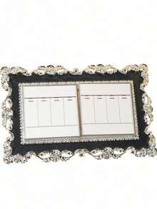 1/2 Stück Europäischer Stil kreative Rose Rand Schalter Aufkleber, Doppel-Öffnungs Silber Weiß/Schwarz Schalter Aufkleber, verwendet für Heim- und Innenraumdekoration, sowie Weihnachts- und Halloween-Dekoration Heim-Dekor Herbst-Dekor Raum-Dekor Weihnachts-Dekorationen Weihnachts-Dekor Weihnachts-Dekorationen Wanddekoration Aufkleber Wandaufkleber