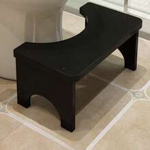 竹制蹲凳，成人便携式马桶凳，缓解便秘凳，弧形设计，防撞防紫外线，旅行必备