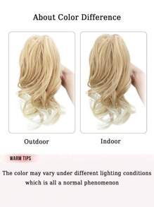 14 英寸马尾辫接发 夹式马尾辫接发 卷曲波浪马尾辫接发 合成耐热爪夹马尾辫接发 适合女性和女孩 蓬松爪夹假发 适合婚礼、派对和日常佩戴 - 彩色 - 查看 12