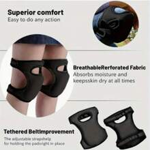 1 par de rodilleras para jardinería con alta elasticidad y resistencia a la presión, rodilleras antideslizantes y resistentes al desgaste para exteriores, equipo de protección laboral con acolchado grueso, rodilleras de rebote lento de alta densidad, para sitios de siembra hortícola, limpieza de construcción, rodilleras anti colisión y de reducción de estrés, rodilleras universales para todas las estaciones