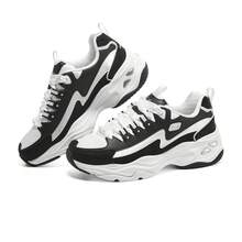 Skechers Zapatillas deportivas de moda con cordones de la Serie D`LITES 896156 - Blanco y negro - Ver 1