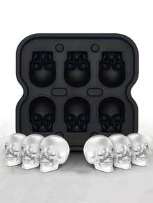 1 件/2 件骷髅形冰块模具，硅胶冰格，用于制作冰爽骷髅冰球的冷冻模具，非常适合饮料、咖啡、苏打水、厨房、万圣节派对、家居装饰