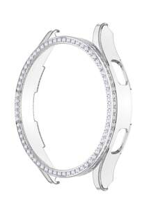 1 件玫瑰金/银色手表保护壳，兼容三星 Galaxy Watch 7 FE 6 5 4 40mm 44mm / Watch 5 Pro 45 44mm / Watch 6 43mm / Watch 4 Classic 46mm，奢华嵌入式水晶钻石闪亮装饰，年轻时尚颜色：金色、透明色、粉色 - 彩色 - 查看 46