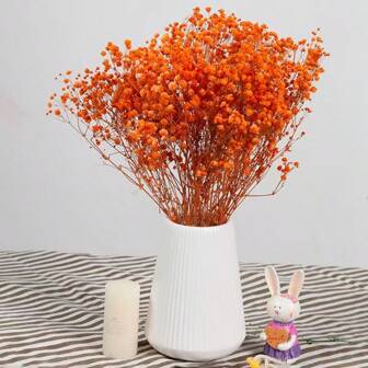 Set de 4/6 piezas de decoración bohemia con flores artificiales de respiración de bebé, arreglo floral duradero para decorar jarrones, hogar, fotografía, fiesta, boda, manualidades