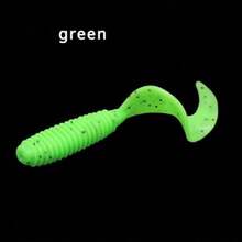 20 件高 PVC 含量蠕虫诱饵，大尾巴快速吸引鱼，预先浸泡在引诱剂中以保持持久气味，5/6/7 厘米卷尾蛆鱼饵适用于：路亚钓鱼、海钓、淡水钓鱼、河钓、蓝鱼、克拉皮鱼、鲈鱼 - 仿真魚餌 - 查看 5