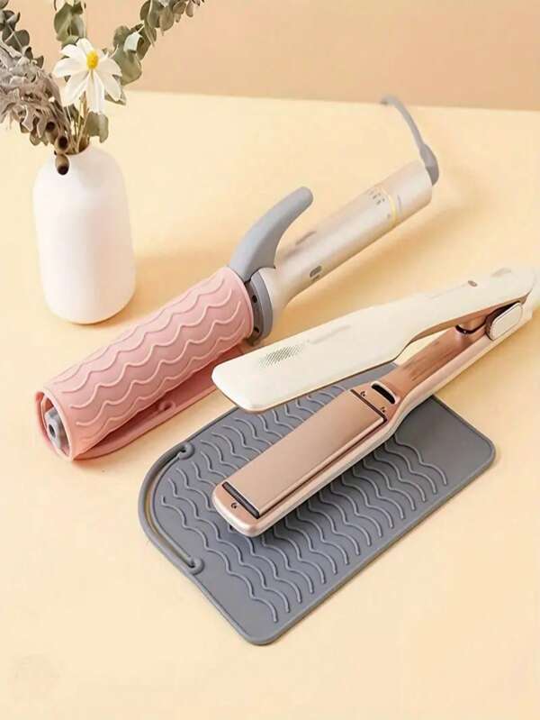 Large Heat Resistant Silicone Mat Sleeve Pad ,Hot Styling Tool Mat, For Hair Straightener Curling Irons Styling Tools, Titanium Ceramic Flat Iron Mat Travel Anti Scald And Heat Resistant Pad,Portable Travel Silicone Hair Straightener Mat And Hair Styling Tools,Silicone Hair Mat,Silicone Heat Resistant Pad,Cable Organizer,Summer Travel Essentials 2025, Holiday Gift Guide, Camping Trip