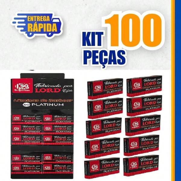 200 Unidades Lâminas LORD PLATINUM Gillete Profissional Para Barbeiros Fabricadas no Egito