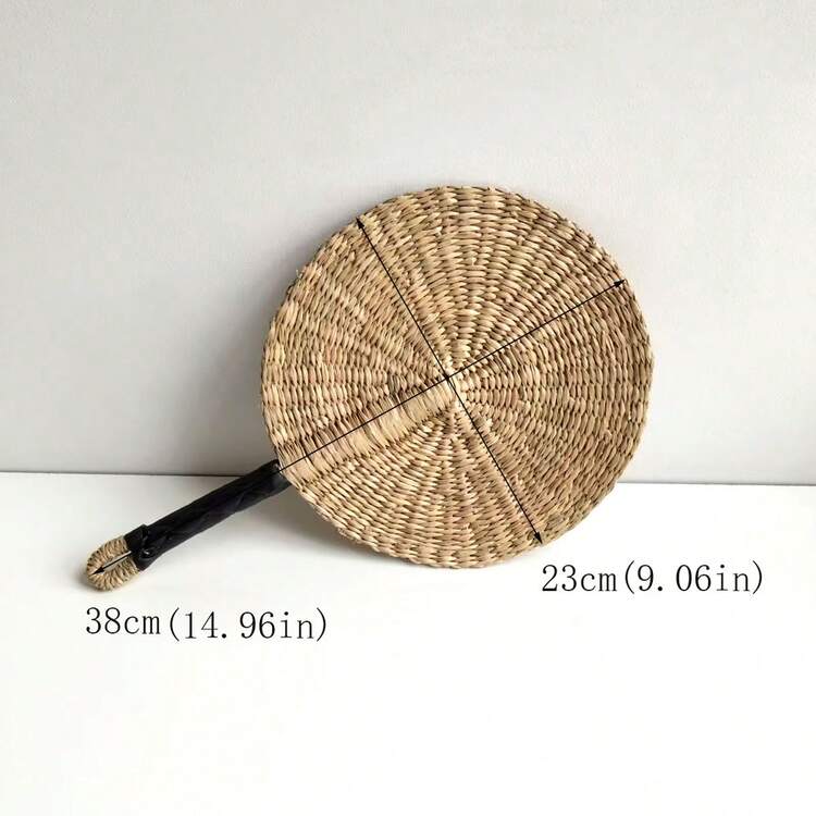 1 szt. 14,96 cala długości x 9,06 cala szerokości tkany wentylator słomkowy, kolorowy tkany wentylator ścienny do letniego chłodzenia - Wielokolorowe - Zobacz 16