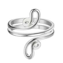 1 pieza/Set de 3 piezas Anillos de dedo ajustables para mujeres con piedras de CZ, cristales, flor y diseño de flecha abierta para joyas de pie de verano en la playa