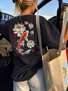 1pc Girls' Casual Round Neck Letter Print Short Sleeve T-Shirt, Summer Student Youth Wear - Minimalist English Graphic Tee Stimulates Imagination And Self-Expression