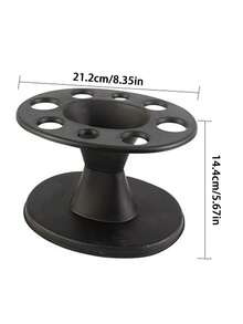 梳妆台发刷架收纳盒 - 多功能沙龙站收纳盒，8 孔大容量，坚固的专业美发用品，发刷配件 - 彩色 - 查看 7