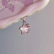 Tapón antipolvo para puerto de carga de móvil con forma de estrella de strass para Lightning, Tipo-C, Android