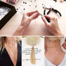 5m/Roll Necklace Chain, Suitable For DIY Jewelry Making, Necklace Set, Includes 20 Lobster Clasps, 90 Jumpring, 1m/Bag, Not Including Lobster Clasps And Jumpring - Single Buckle Chain - View 3