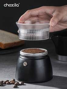 choxila 1pc Moka Pot, Stovetop Espresso Maker, Espresso Coffee Maker, 3/6 Cups Coffee Pot, Aluminium Stovetop Camping Espresso Maker, Coffee Tool For Cappuccino Or Latte Back To School