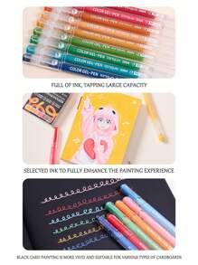 Languo 90 Colors Acrylic Gel Pens Set - 1.0mm Fine Tip For Drawing, Sketching & Art Journaling | Smooth Blending, Large Ink Capacity | Ideal For Artists, Beginners, School Supplies, Back To School