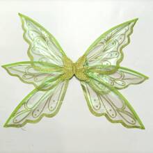 Alas de mariposa metálicas doradas de hada ángel para adultos, sesión de fotos, juegos al aire libre, decoración de fiestas de disfraces, adecuadas para mascaradas, cumpleaños, fiestas de celebración y Halloween