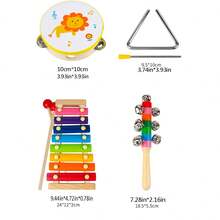 奥尔夫音乐打击乐器木琴木制益智音乐玩具八度音阶风铃木槌