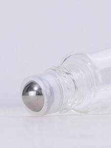 Frasco de vidro com esferas em ouro rosa, recarregável, usado para frascos de vidro transparentes de óleo essencial e perfume, utensílios de maquiagem portáteis, design elegante, frasco com tampa de rosca, design compacto, design à prova de vazamentos, muito adequado para cuidados com a pele e produtos de beleza, presentes para amantes da beleza, frascos de perfume para viagem