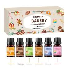 1 قطعة مجموعة زيوت عطرية أساسية 0.34 أونصة لخبز الخبز، العلاج بالعطور لاجواء عيد الميلاد، رطوبة الهواء، صناعة الشموع، كريمة الكراميل، كعكة القهوة، الزبادي، فطيرة اليقطين، بسكويت عيد الميلاد، تيراميسو، مجموعة متنوعة من الروائح، مناسبة لأجهزة نشر الروائح المنزلية والفنادق والمطاعم، وتوصيات هدايا عيد الميلاد والأعياد.
