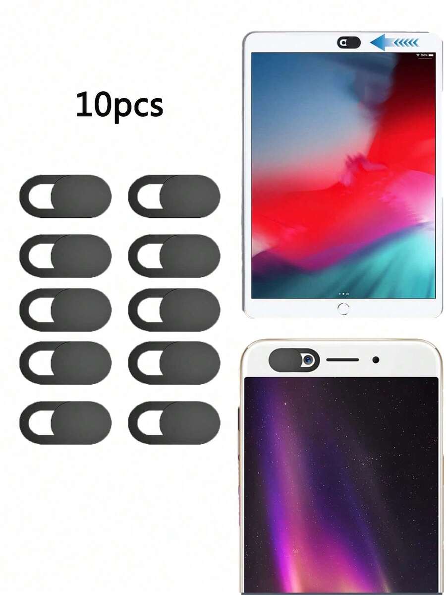 10 pezzi Adesivi copri obiettivo fotocamera per telefoni cellulari, laptop, tablet - Protezione privacy anti-spia, impermeabile, antiurto, anti-caduta, anti-graffio, anti-impronta digitale, copertura completa