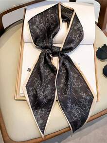 1 件女士马车印花时尚风格真丝围巾头巾、发带、头带非常适合装扮您的外观