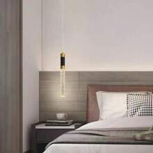 Lampada a sospensione LED moderna dimmerabile e regolabile, a 3 colori, con forma di bolla unica, adatta per isola di cucina, camera da letto, sala da pranzo, soggiorno, hotel, caffetteria, bar e decorazione commerciale (controllo con interruttore a parete, cambio colore con singolo tocco)