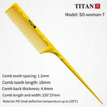 TITAN HIRLD TITAN Professional Daily Use Hair Comb, Unisex - Yellow - View 10