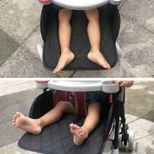 婴儿推车脚凳延长件通用婴儿推车脚凳支撑配件，满足婴儿需求（黑色） - 黑色 - 查看 7