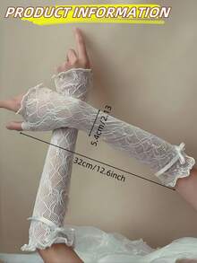 1 件蕾丝蝴蝶袖口，适合动漫女仆装，蕾丝蝴蝶结腿套，适合 JK 女孩，日常配饰，婚礼装饰 - 查看 7