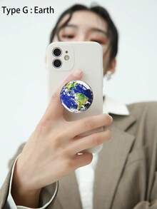 手机配件，手机气囊支架，手机推拉支架，九大行星，星空系列时间宝石，艺术个性化经典，玻璃手机支架，送给朋友，情侣，家人的小礼物，兼容，Android手机，生日礼物，家人，朋友推拉手机握把 - 彩色 - 查看 15