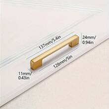 1/3/5件简约哑光金色橱柜把手，实心铝合金厨房橱柜拉手抽屉旋钮家具把手，家具五金带螺丝