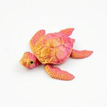 1/2 Pcs 3D Printed Sea Turtle Model Set - Tortoise Statue With Joint Mobility, Home Office Decor, Stress Relief, Executive Desk Animals, Festival Gifts