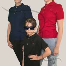Camisa polo con gráfico de letra - Blanco - Ver 4