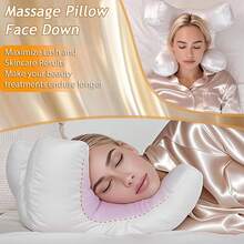 Anti-Wrinkle Face Pillow For Side And Back Sleepers, Beauty Facial Support Pillow To Reduce Sleep Lines And Prevent Aging - trắng - Xem 4