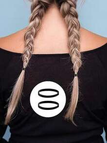 1000pcs Multicolor Hair Ties For Women,Transparent/Black Mini Elastic Hair Ties,Small Disposable Rubber Rings , Simple Solid Color Hair Accessories For Women, Daily Use, Ponytail, Wedding Hairstyles Ponytail Holders, Hair Bobbles ,Hair Rope Hairbands Head Accessories - Multicolor - View 5