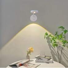 1 Piece,Modern LED Wall Lamp, USB Charging Wall Lamp, With Remote Control, 3 Color Temperature And Brightness Adjustments, 350 ° Rotating Lamp Head, With Rechargeable Battery, Suitable For Bedroom Bedside Table, Study And Reading Lighting, Home Mural, Photo Frame Lighting Wall Lamp