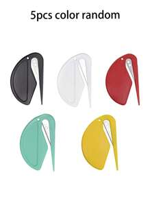 1pc/5pcs Utility Knives, X-Acto Knives, Small Courier Knives, Mini Unboxing Knives, Student Paper Cutting Knives, Letter Opener Knives, Portable Pocket Knives, Rubber Band Remover Hooks. Back To School Stationery Knives.