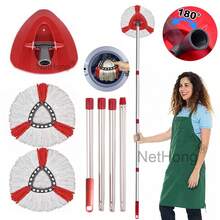 NetHong Spin Mop Head Replacement, Base, Handle For ViIeda Turbo Microfibre Mop Refills+ - 紅色 - 查看 1